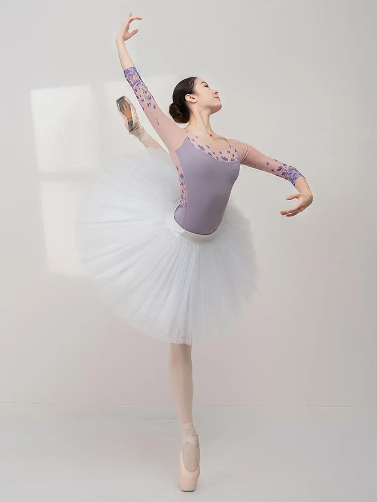 Ballet Dance Training Jumpsuit Mid-sleeve Print Leotard