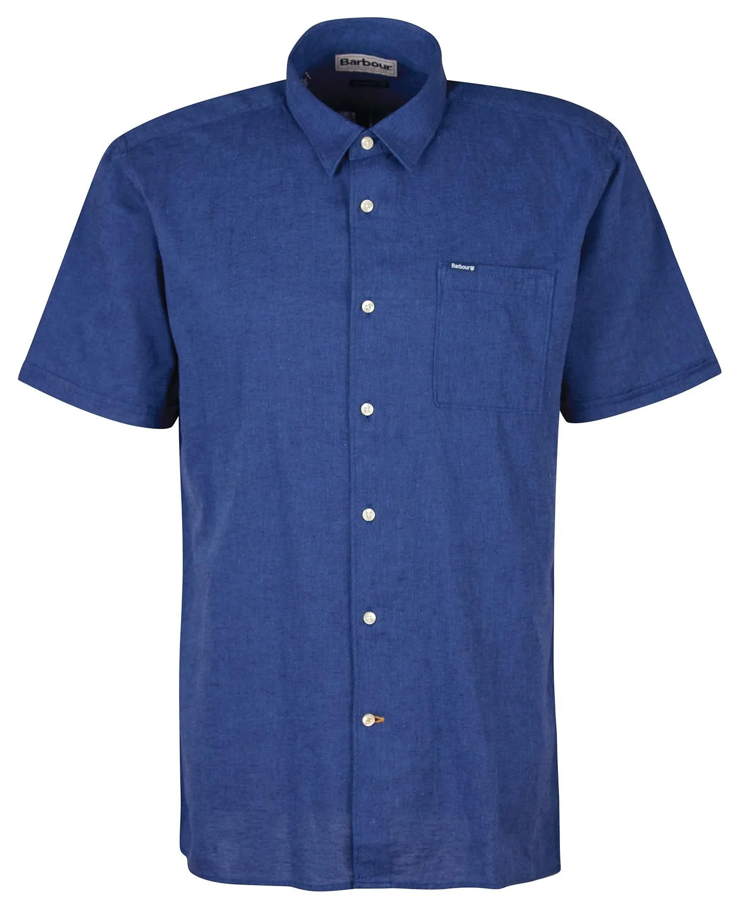 Barbour Nelson Short Sleeve Summer Shirt In Indigo