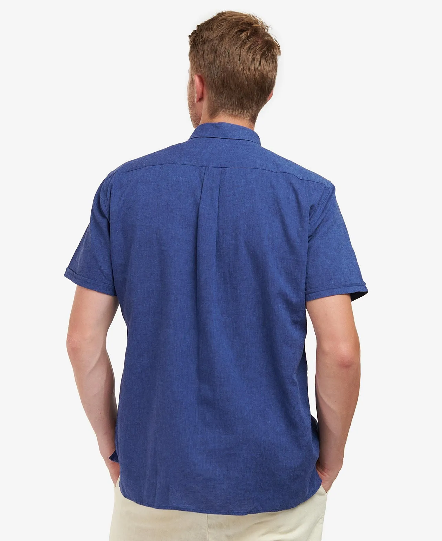 Barbour Nelson Short Sleeve Summer Shirt In Indigo