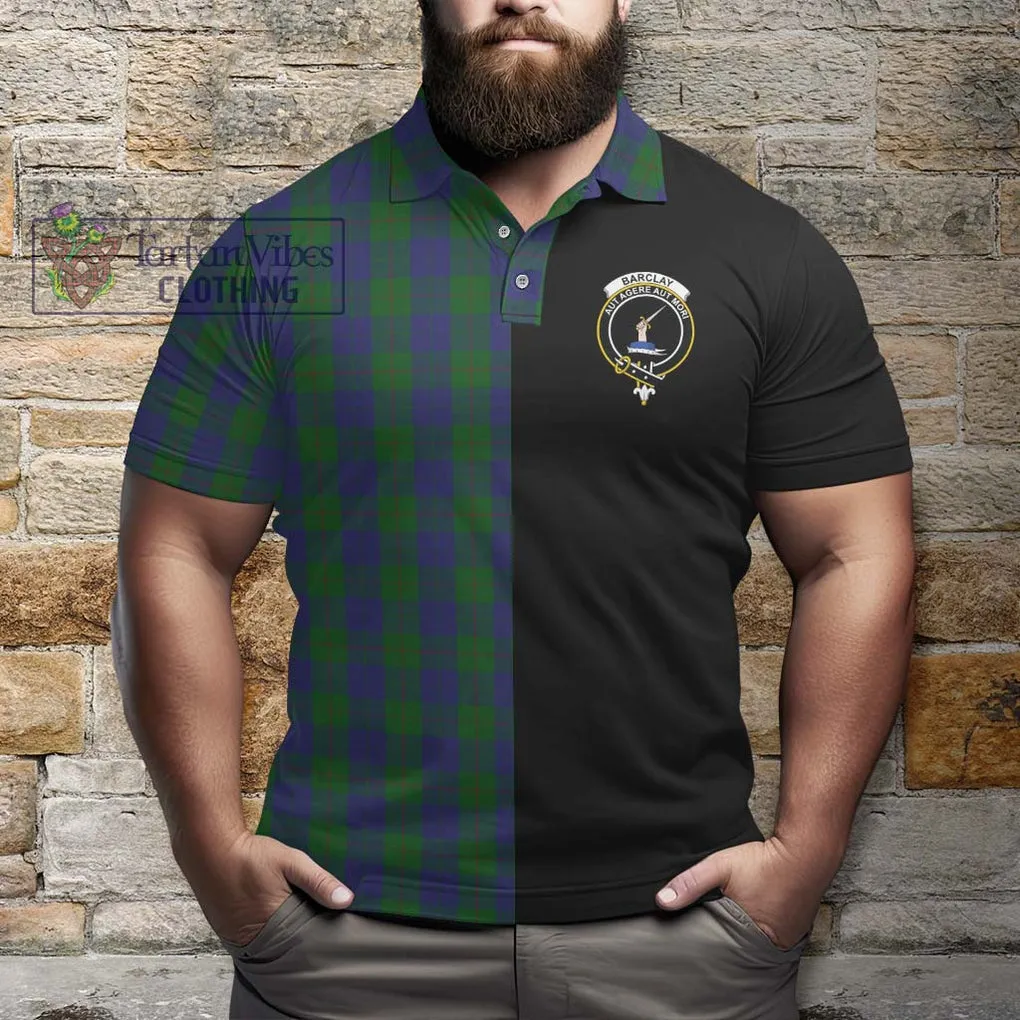 Barclay Tartan Polo Shirt with Family Crest and Half Of Me Style