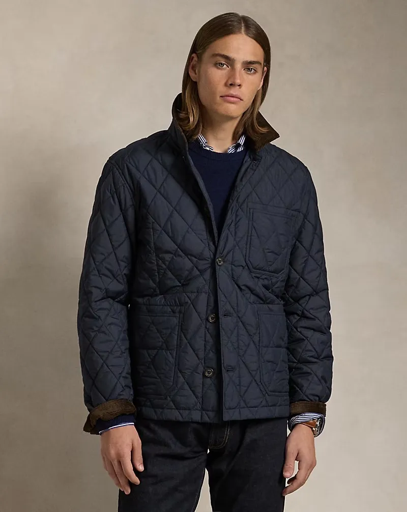 Beaton Quilted Jacket - Navy