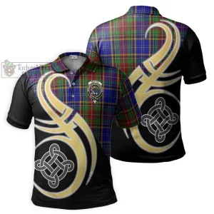 Beattie Tartan Polo Shirt with Family Crest and Celtic Symbol Style