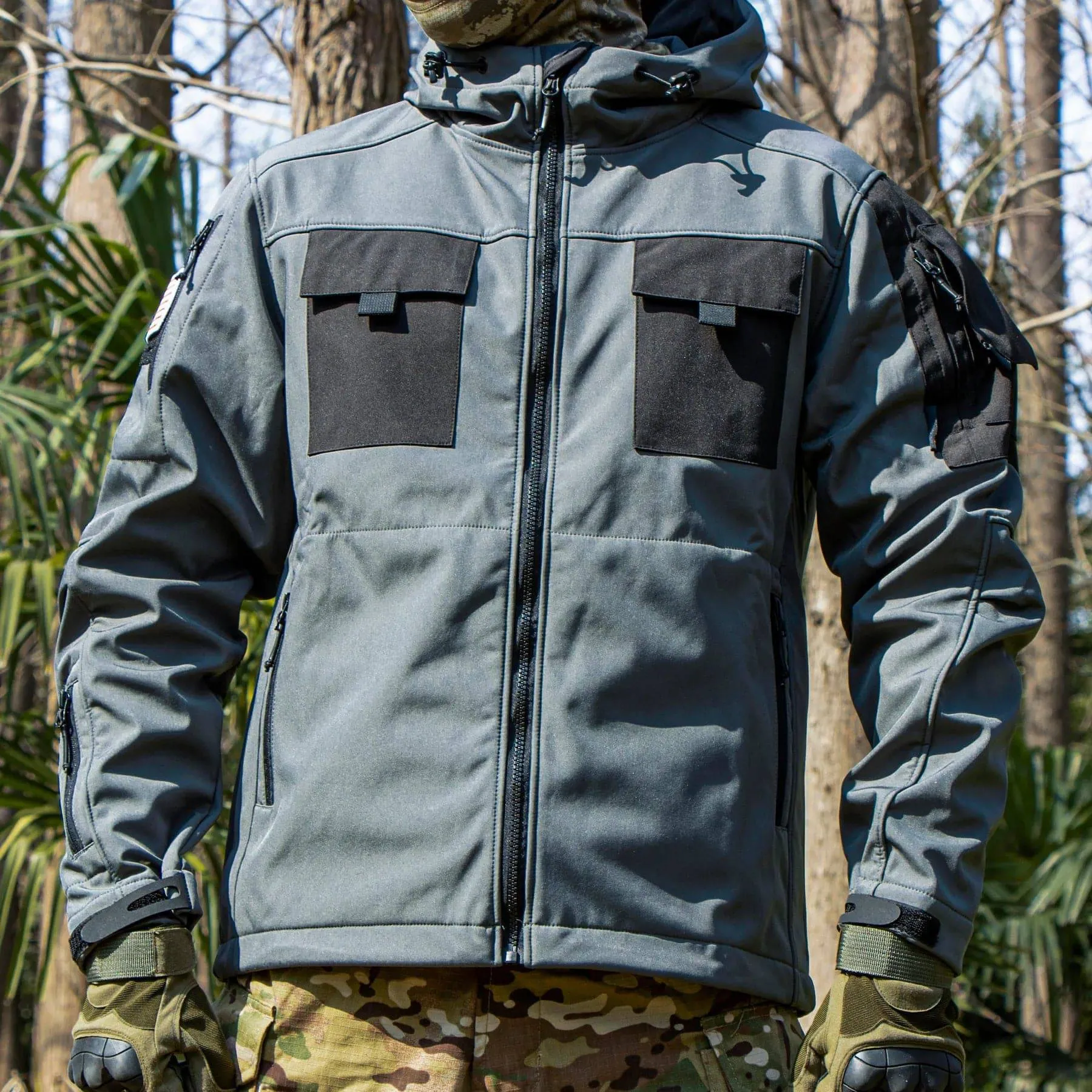 BEETLE 5-in-1 Muti-Pocket Warm Softshell Waterproof Tactical Jacket