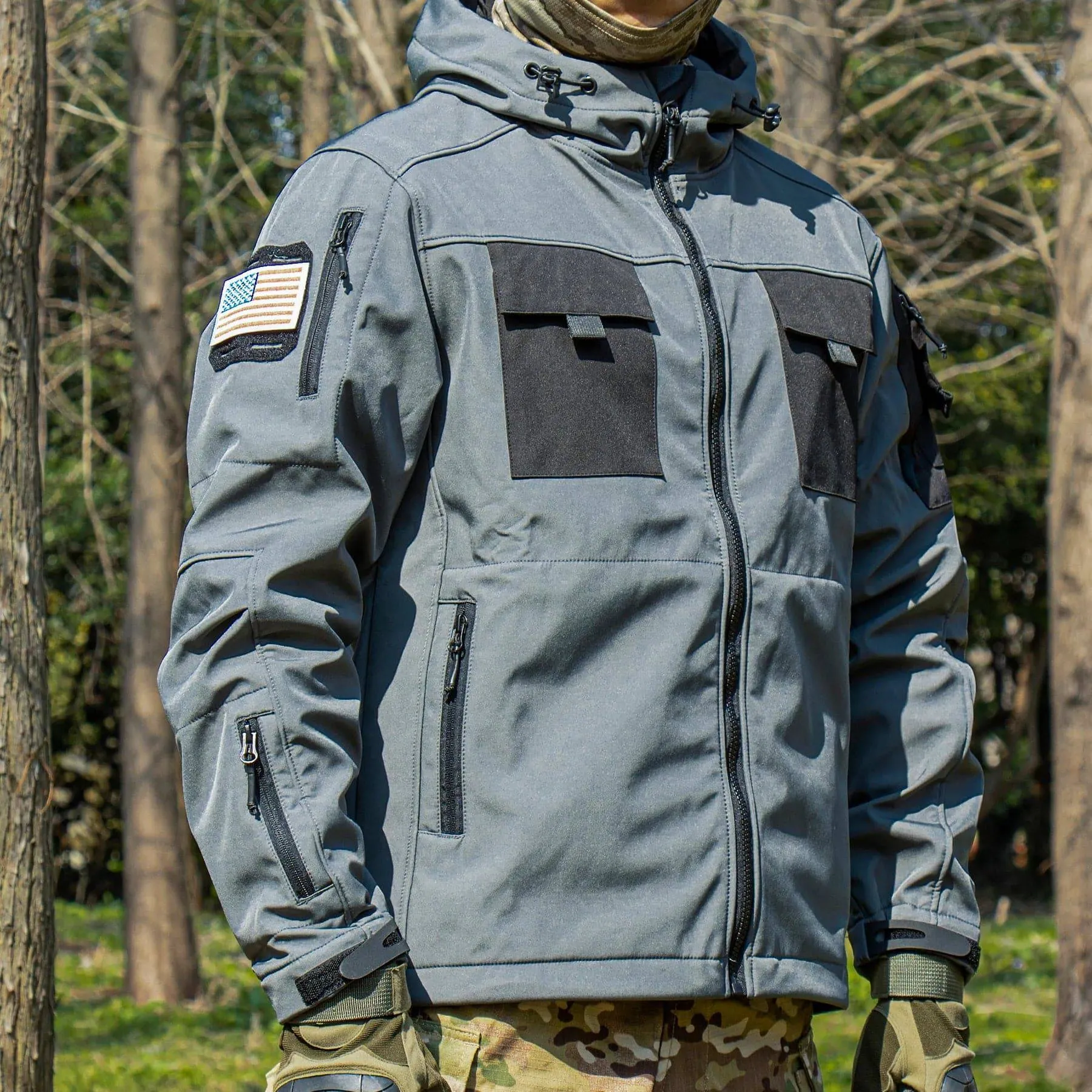 BEETLE 5-in-1 Muti-Pocket Warm Softshell Waterproof Tactical Jacket