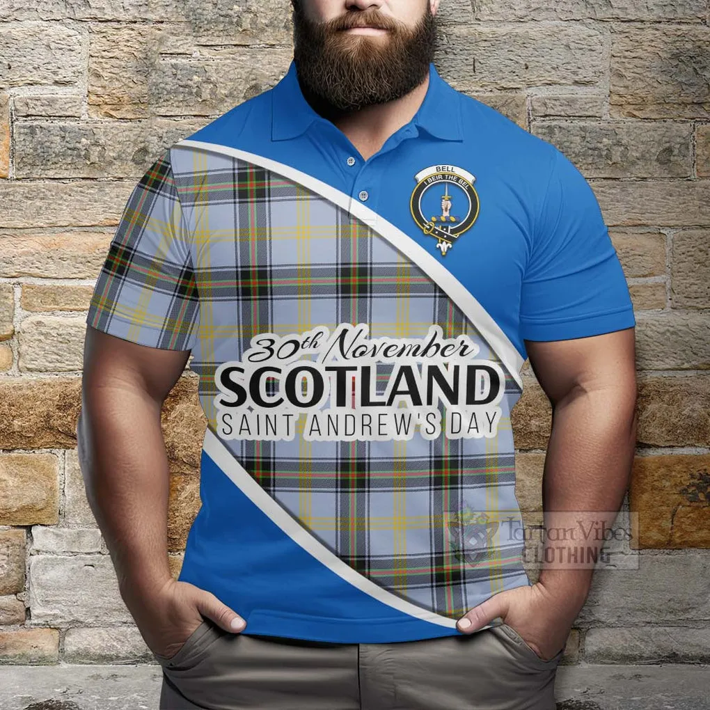 Bell Family Crest Tartan Polo Shirt Celebrate Saint Andrew's Day in Style