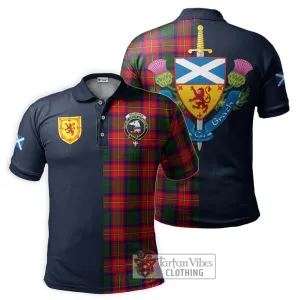 Belsches Tartan Polo Shirt Alba with Scottish Lion Royal Arm Half Style