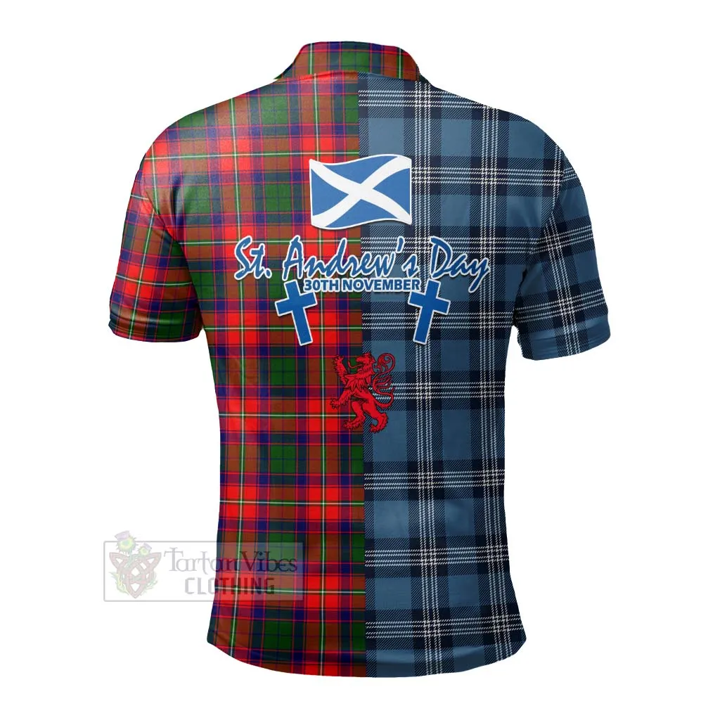 Belshes (Belsches) Tartan Polo Shirt Happy St. Andrew's Day Half Tartan Style