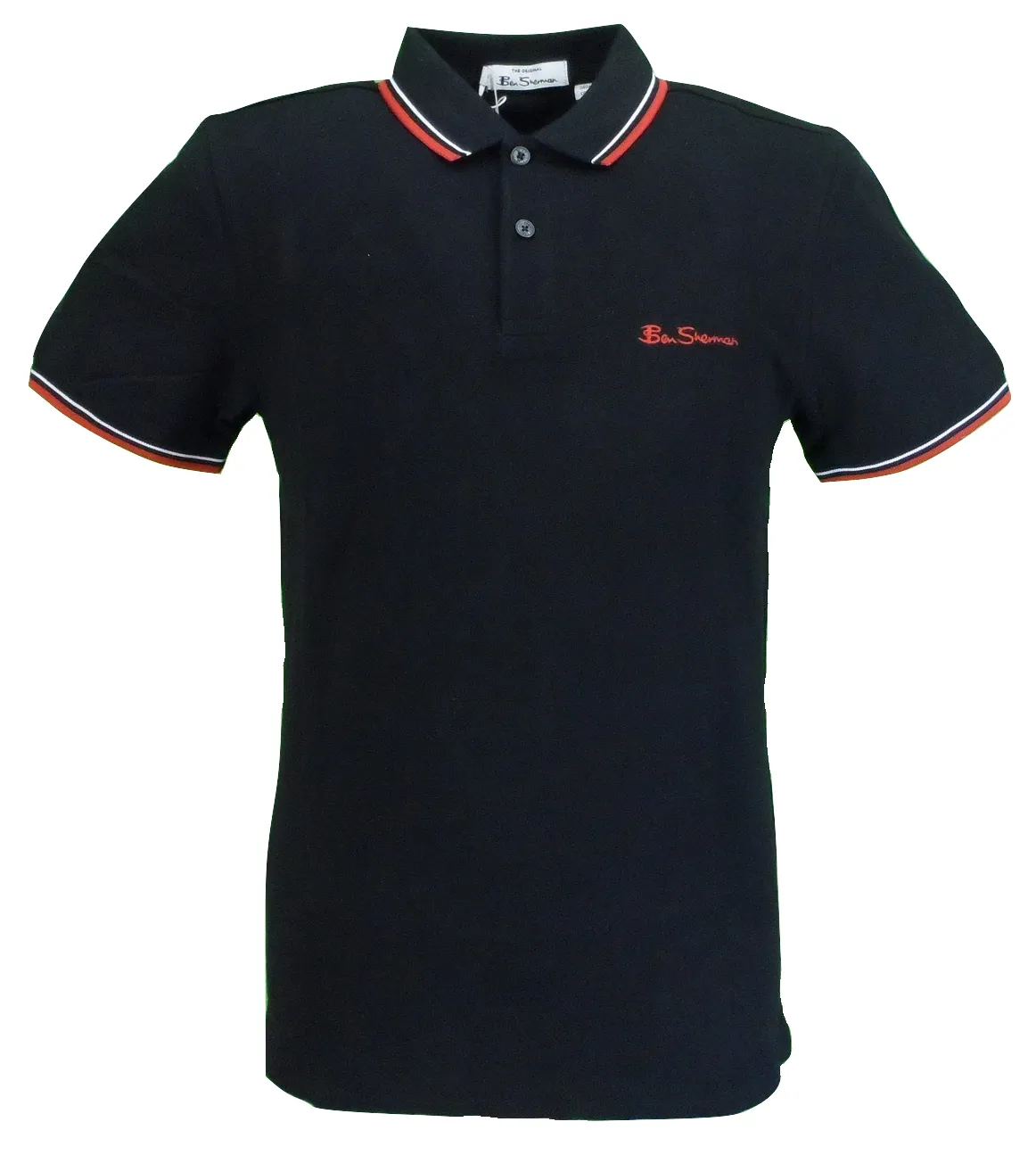 Ben Sherman Men's Black Signature 100% Cotton Polo Shirt