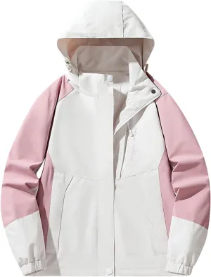 Bidobibo Light Weight Rain Jackets Women Plus Size Solid Trench Coat Windbreaker Waterproof Jacket with Hoodie for Women