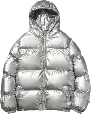 BIFUTON Puffer Jacket Hoodies for Men Zip Up Cotton Down Outwears Lightweight Down Jackets Mens Winter Coats with Pockets