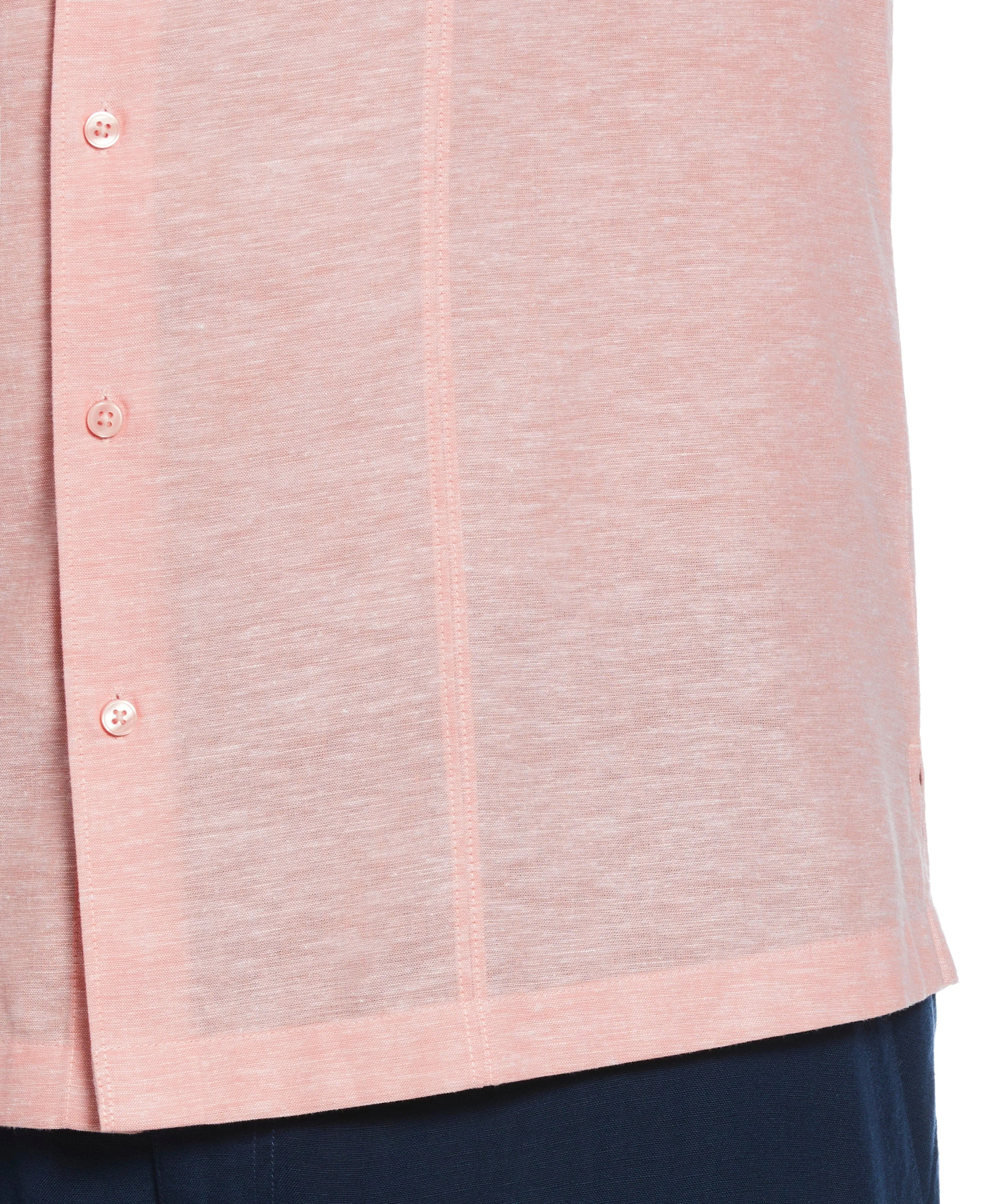 Big & Tall Linen Blend Tuck Panel Shirt