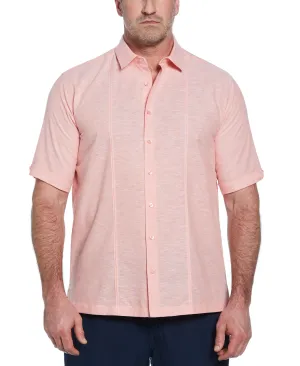Big & Tall Linen Blend Tuck Panel Shirt
