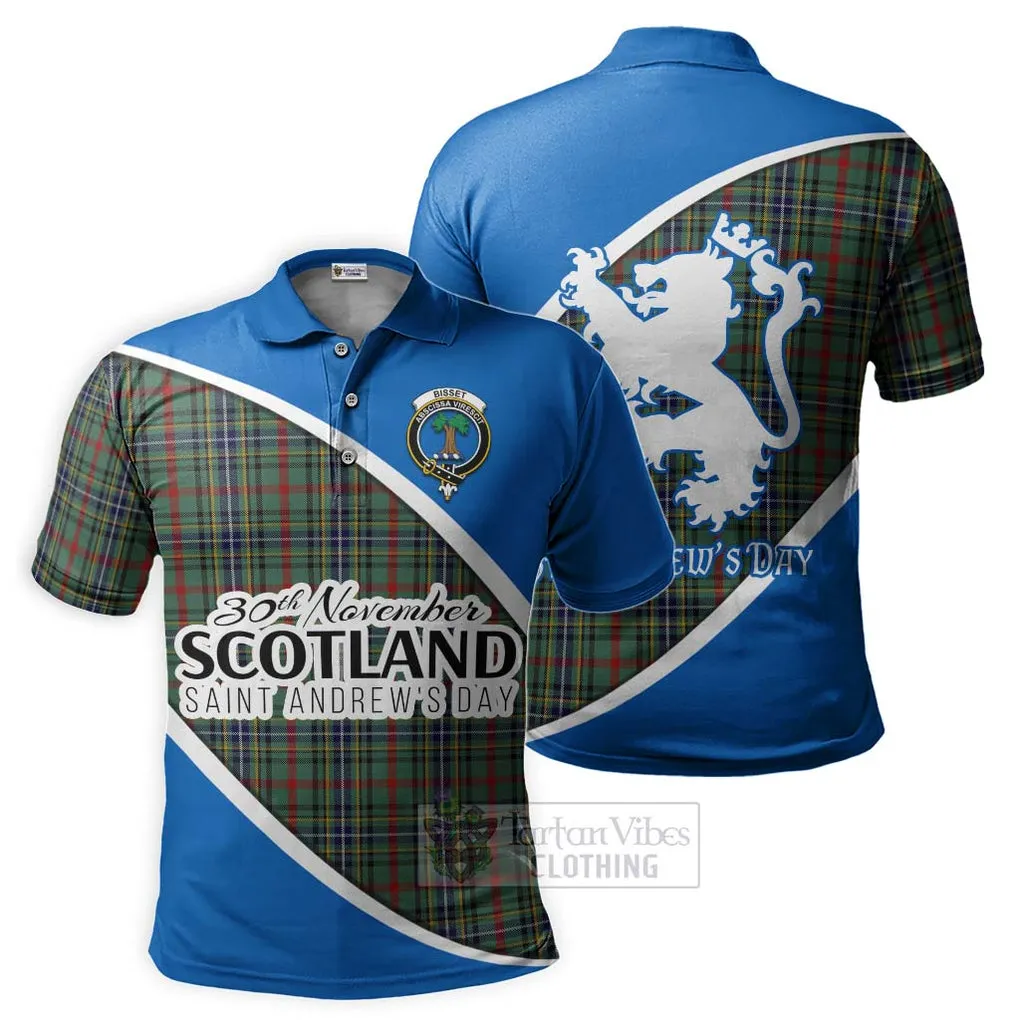 Bisset Family Crest Tartan Polo Shirt Celebrate Saint Andrew's Day in Style