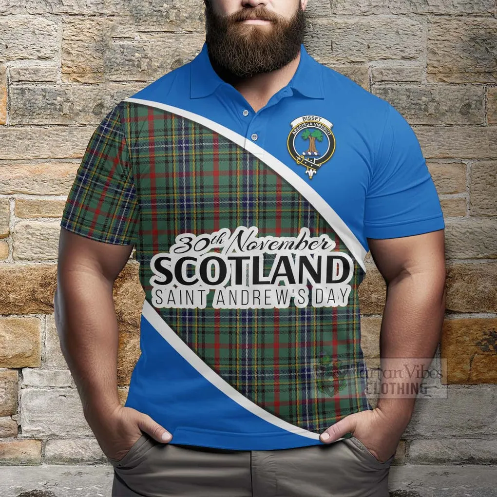 Bisset Family Crest Tartan Polo Shirt Celebrate Saint Andrew's Day in Style