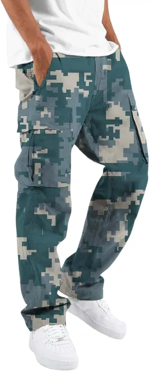 Black Cargo Pants Men Workwear Pants Insulated Jeans for Men Cargo Pants Black Men Men's Loose-Fit Cargo Work Pant Mens Hiking Cargo Pants Cargo Work Pants for Men