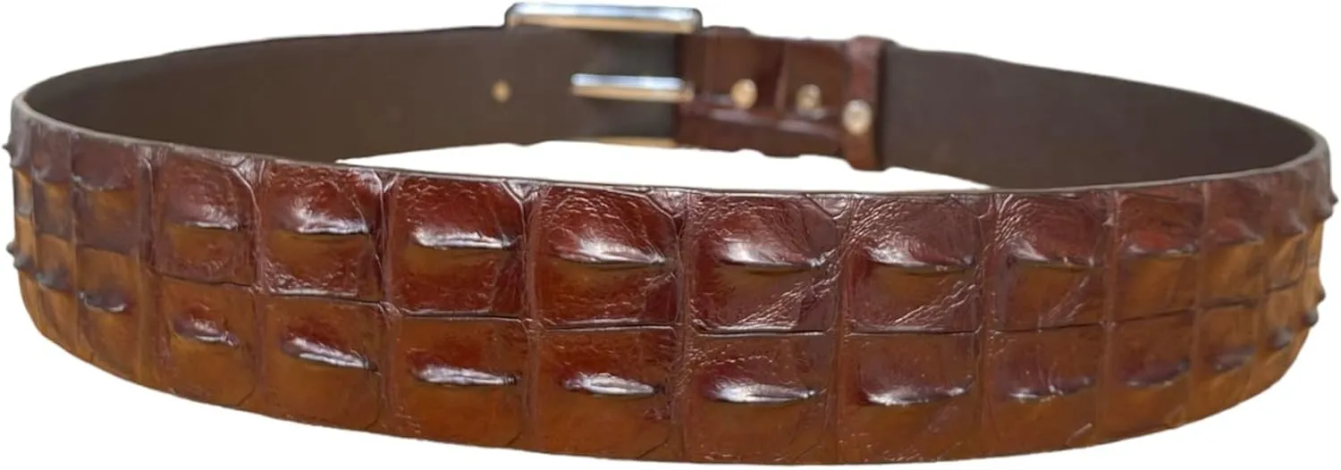 Black Genuine alligator leather skin belts for men crocodile skin leather belt with silver buckle for mens width 1.5"
