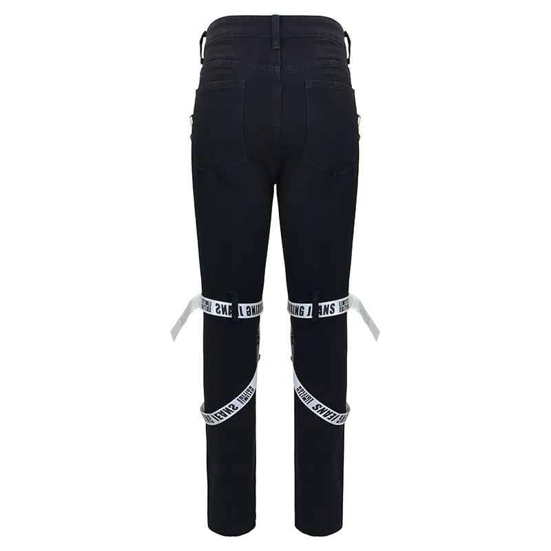 Black Ripped Regular Fit Jeans