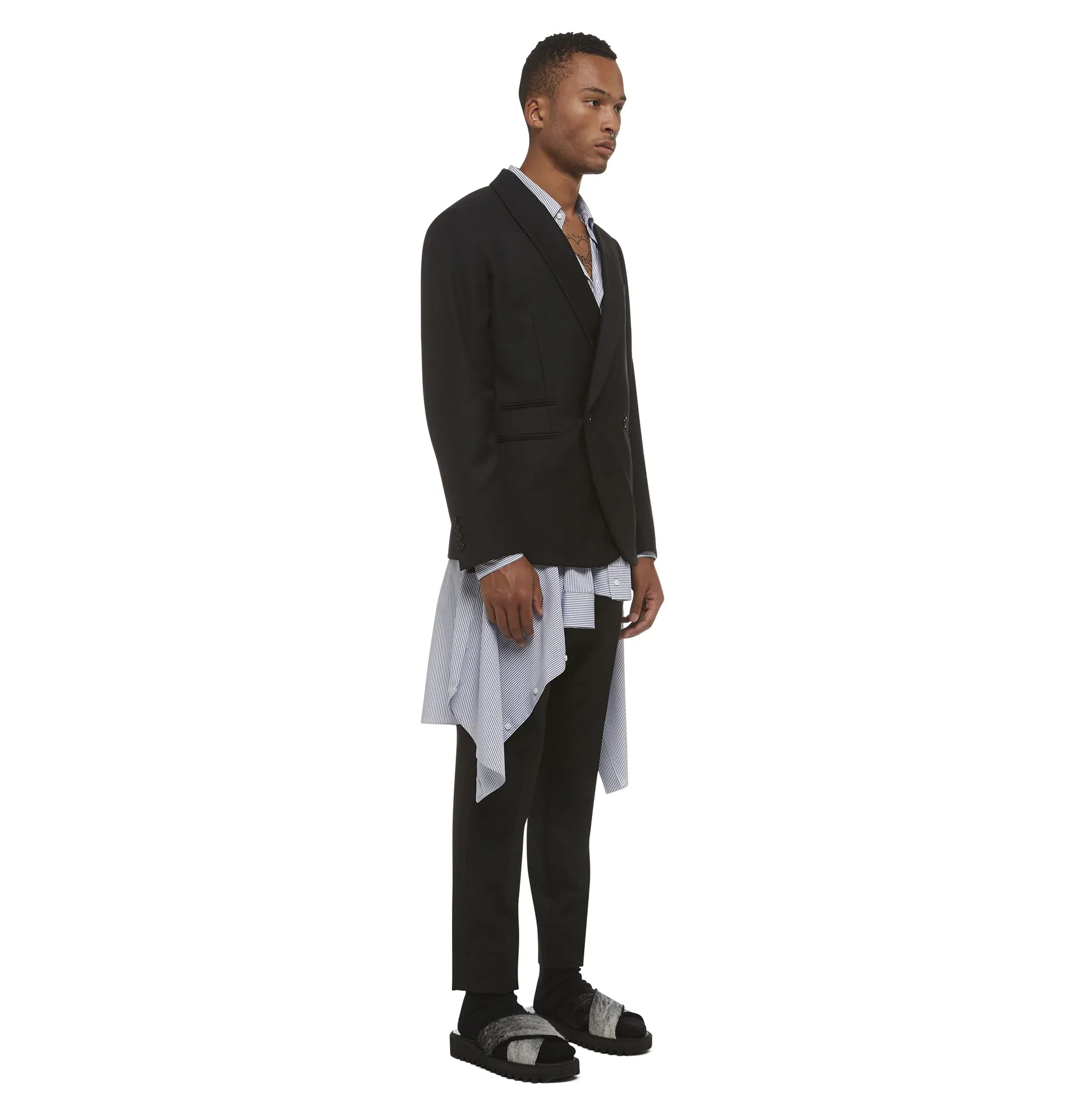 Black Wool DB Blazer