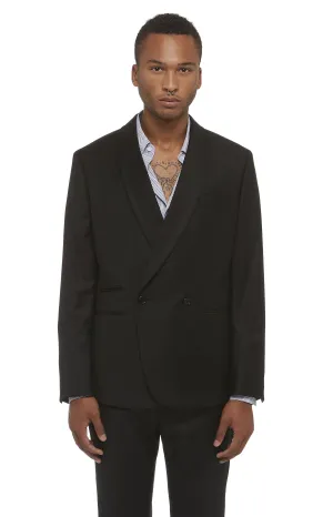 Black Wool DB Blazer