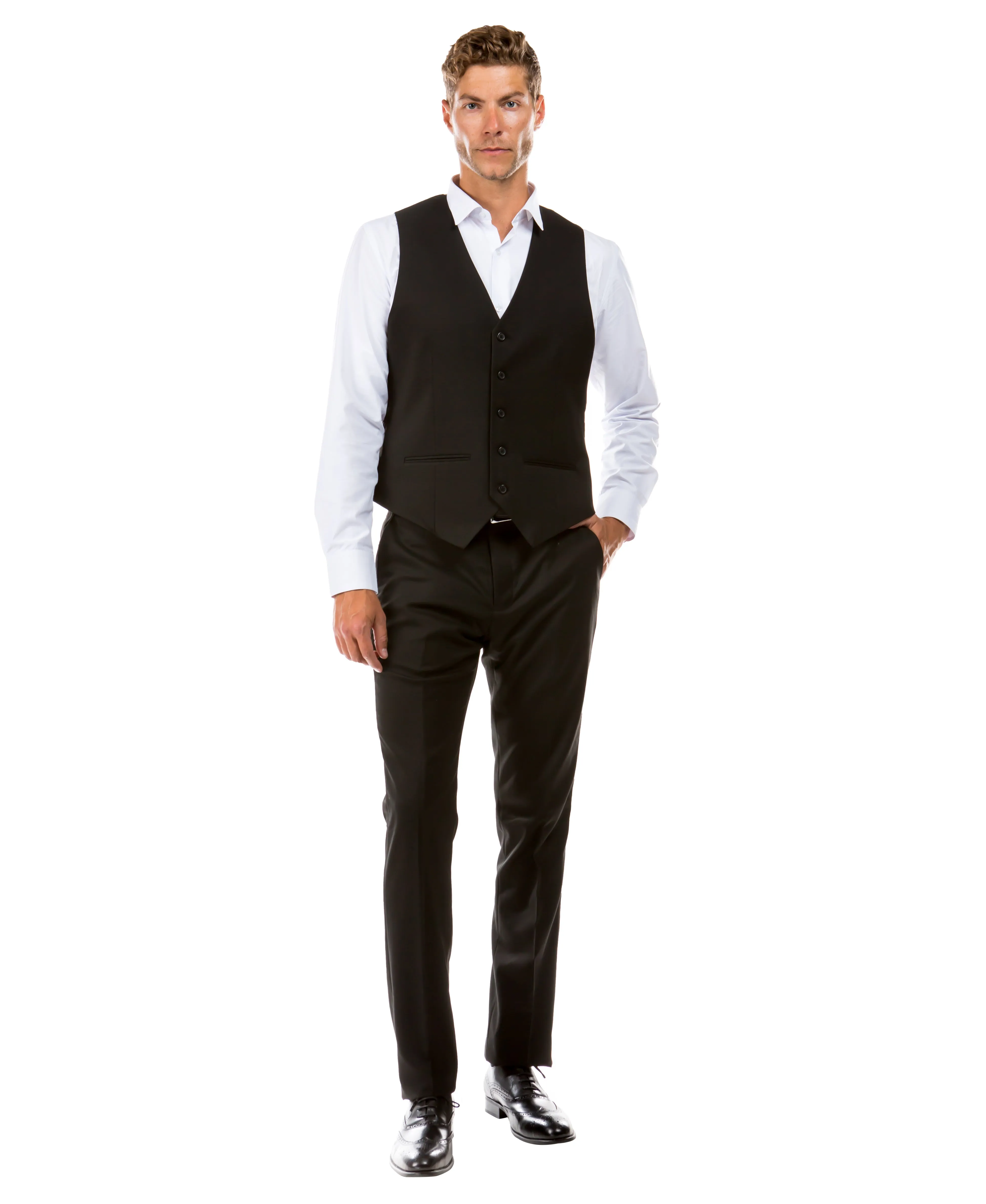 Black Zegarie Suit Separates Solid Men's Vests For Men