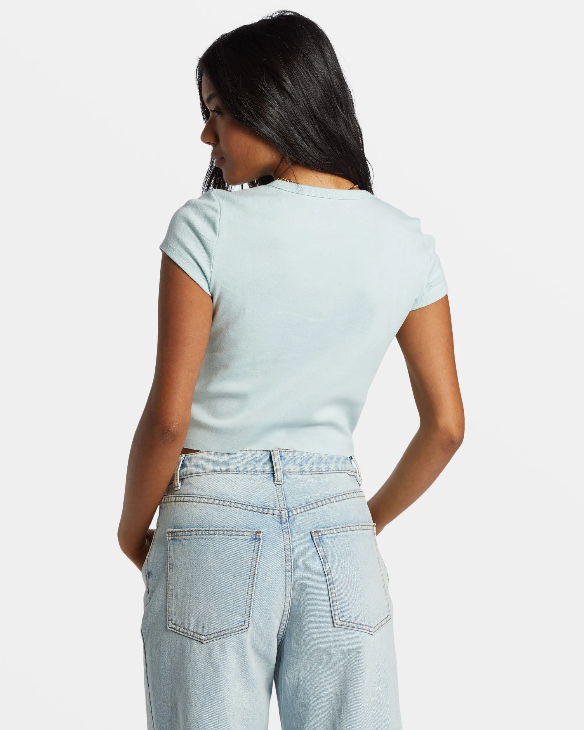 Blocky Sun T-Shirt - Sea Fog