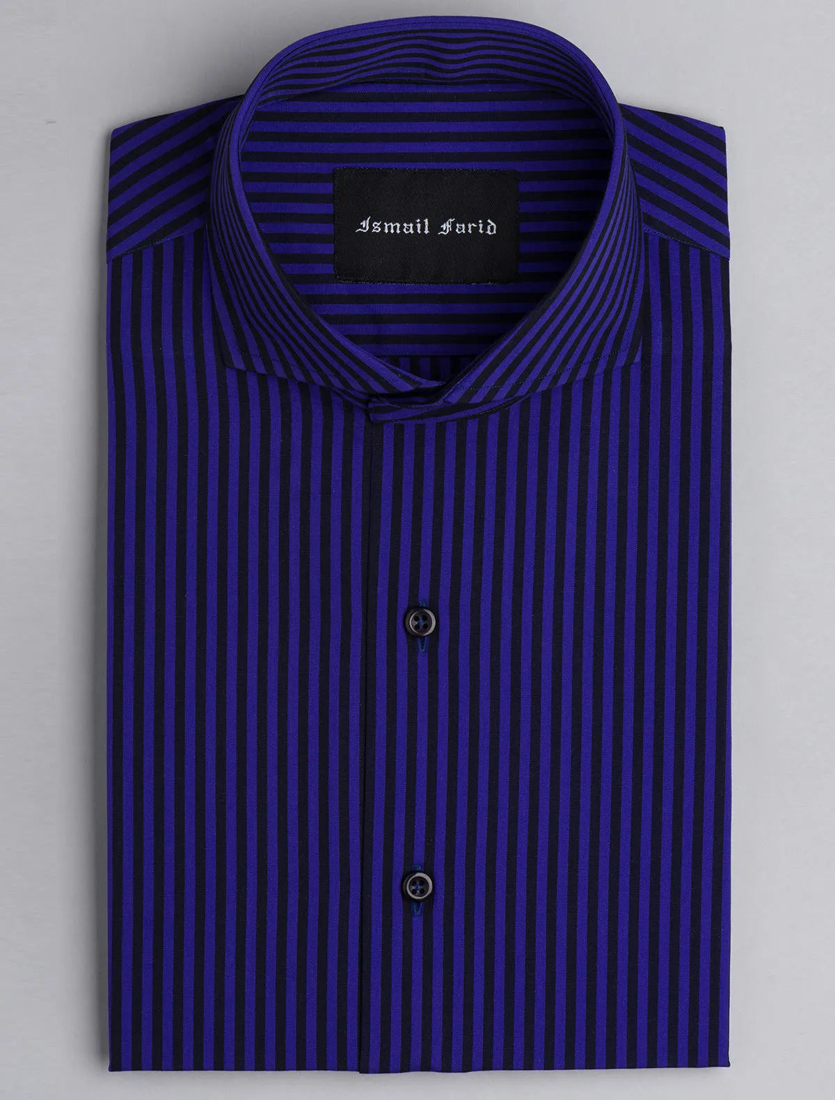 BLUE-BLACK STRIPED SHIRT