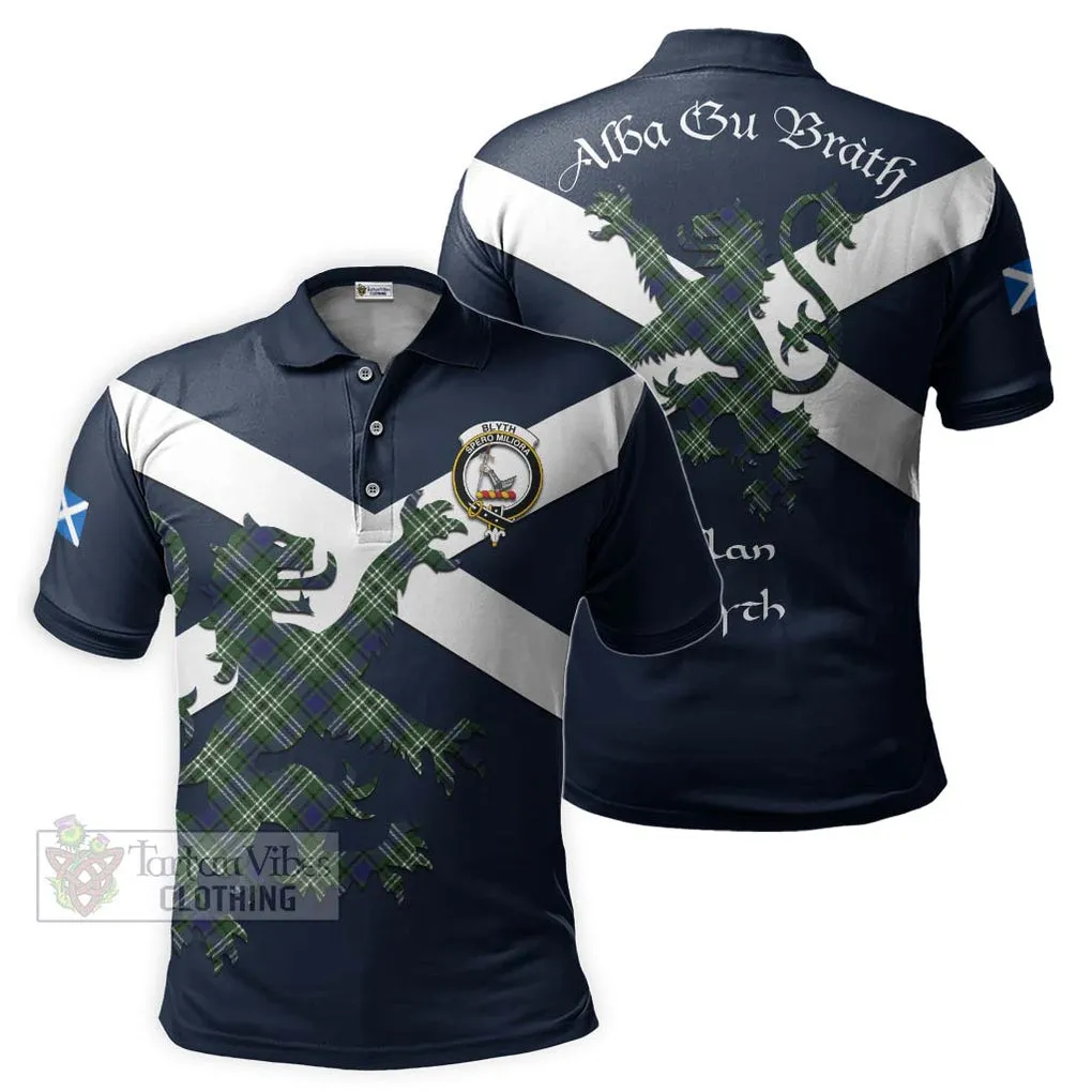 Blyth Tartan Lion Rampant Polo Shirt Proudly Display Your Heritage with Alba Gu Brath and Clan Name