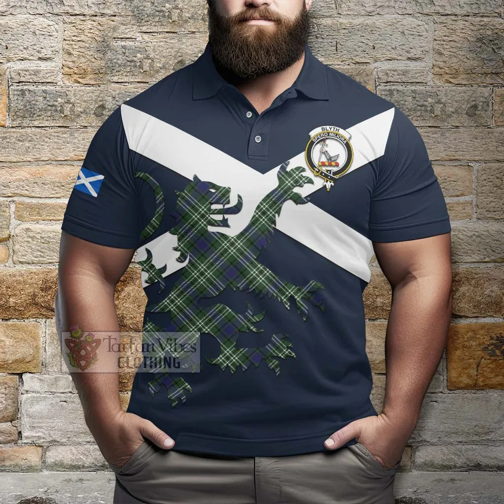Blyth Tartan Lion Rampant Polo Shirt Proudly Display Your Heritage with Alba Gu Brath and Clan Name