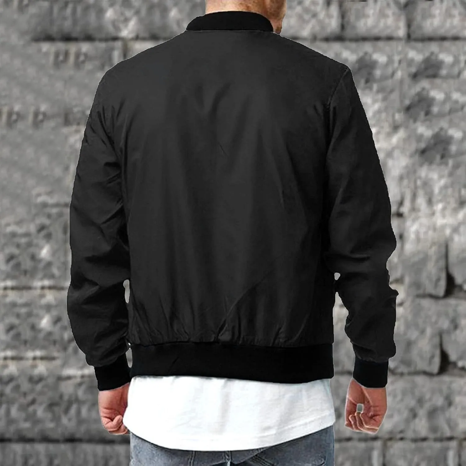 Bomber Jacket Men Mens Bomber Jacket Lightweight Slim Fit Softshell Windbreaker