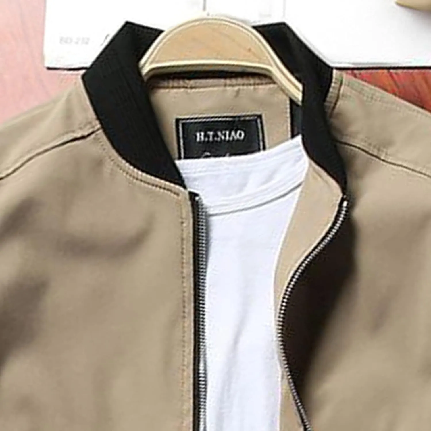 Bomber Jacket Men Mens Casual Lightweight Jacket Softshell Flight Bomber Jacket Varsity Windbreaker