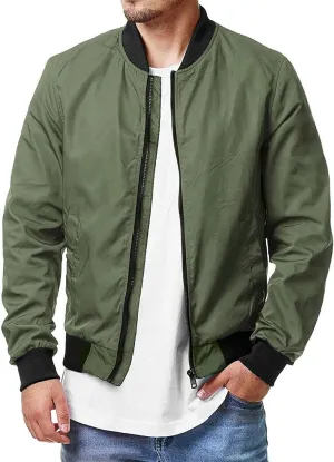 Bomber Jacket Men Mens Diamond Quilted Jackets Bomber Varsity Winter Fall Chunky Coats Outwear