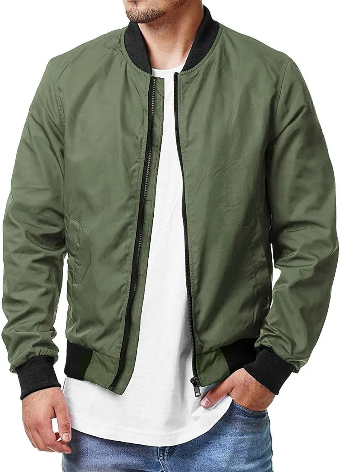 Bomber Jacket Men Mens Diamond Quilted Jackets Bomber Varsity Winter Fall Chunky Coats Outwear