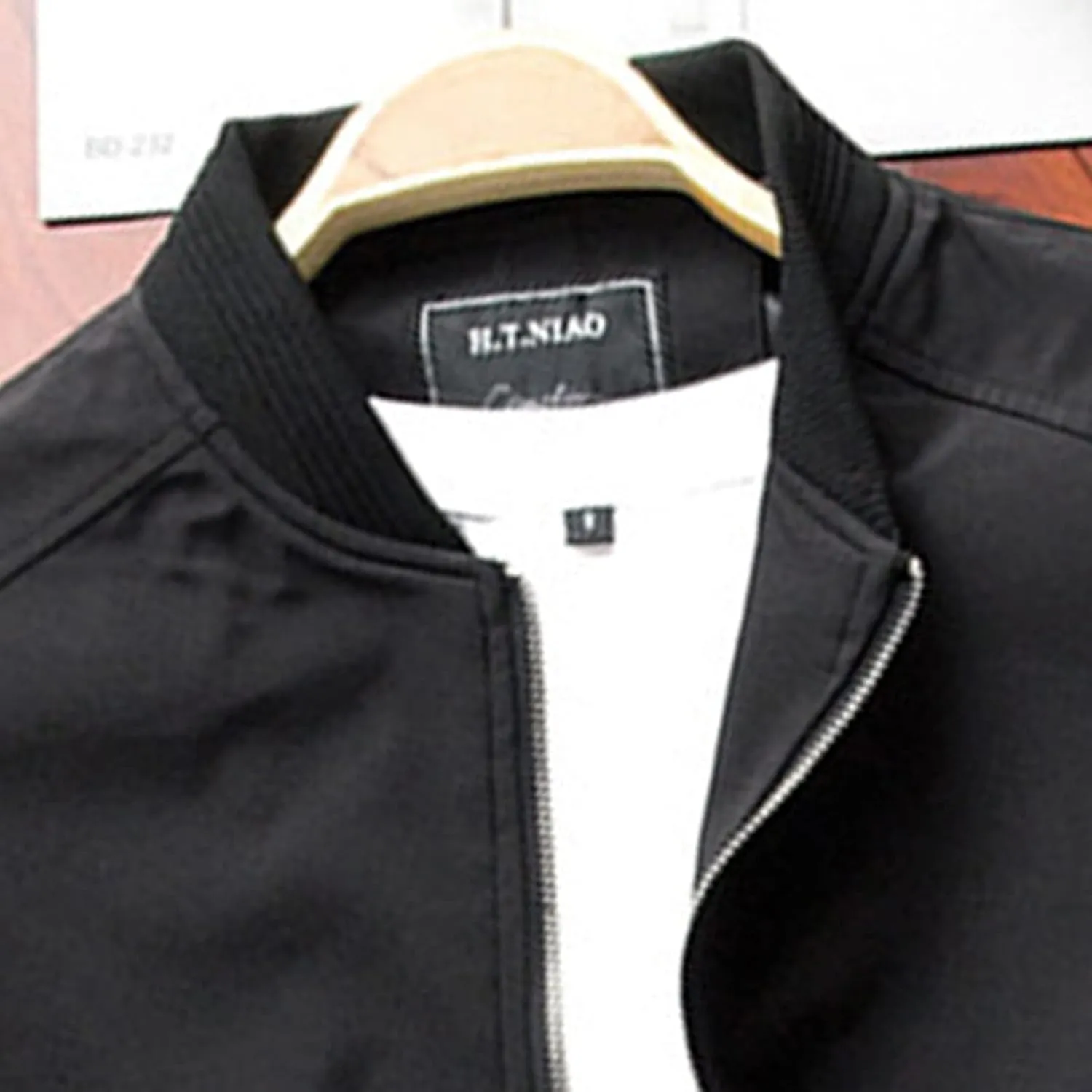 Bomber Jacket Men Men's Lightweight Softshell Coat Sportwear Zipper Windbreaker Flight Bomber Jacket
