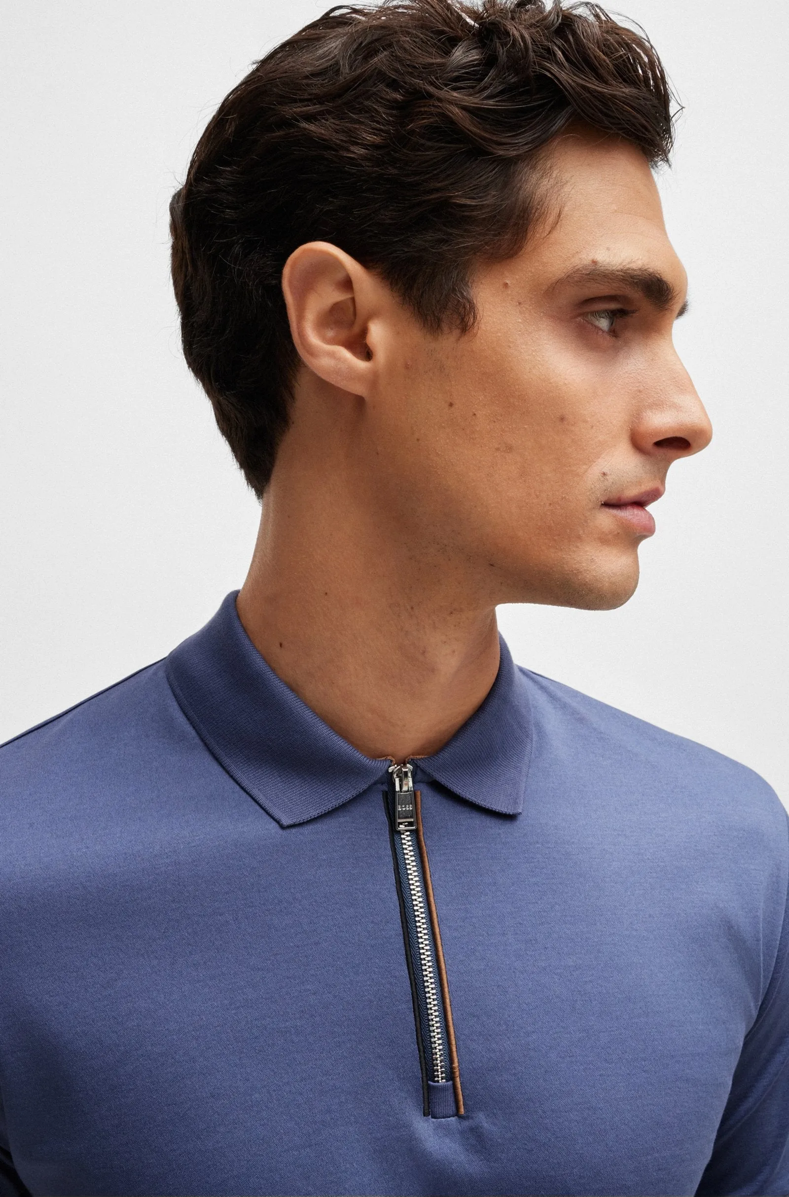 BOSS Black C-Polston 36 Polo Shirt 10260025 412 Navy