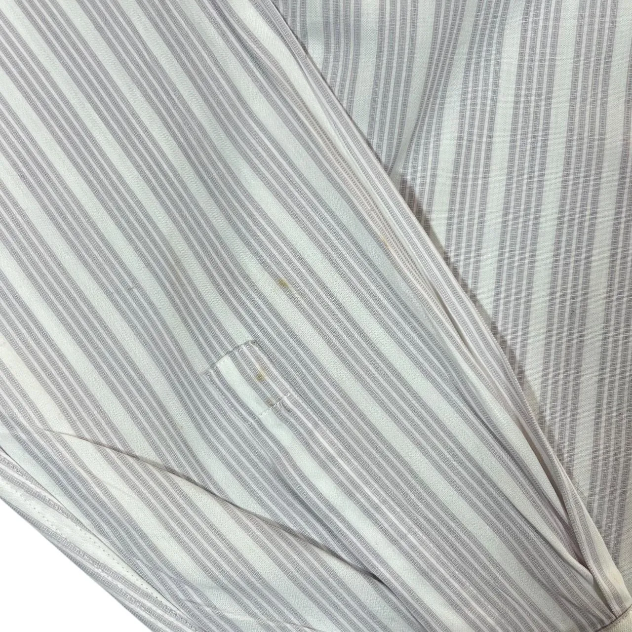 BOSS HUGO BOSS White Striped Long Sleeve Cotton Dress Shirt
