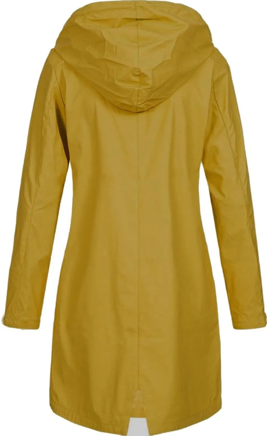 BOXIACEY Women Packable Rain Jacket Waterproof Lightweight Raincoat Hooded Lightweight Windbreaker Long Trench Raincoat
