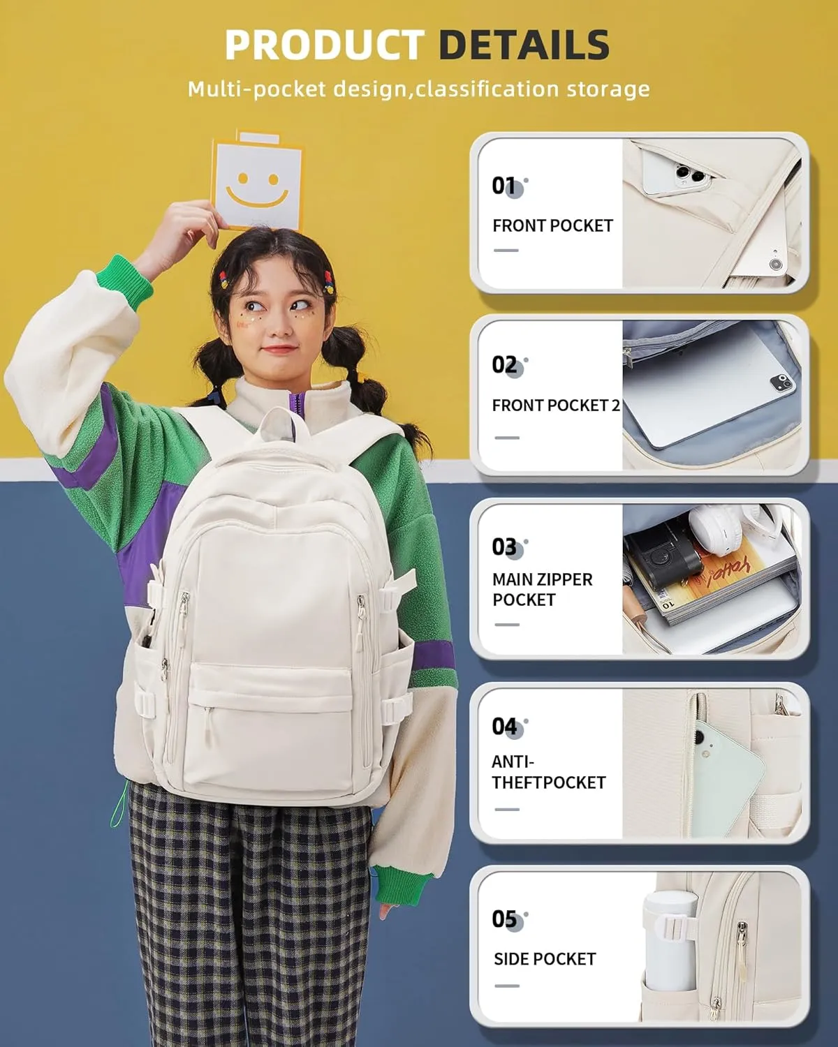 BOXSAM Lightweight School Backpack