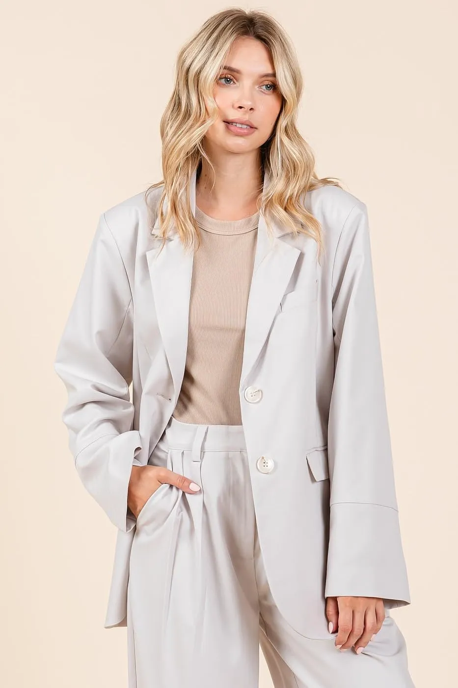 Boyfriend Fit Blazer Jacket