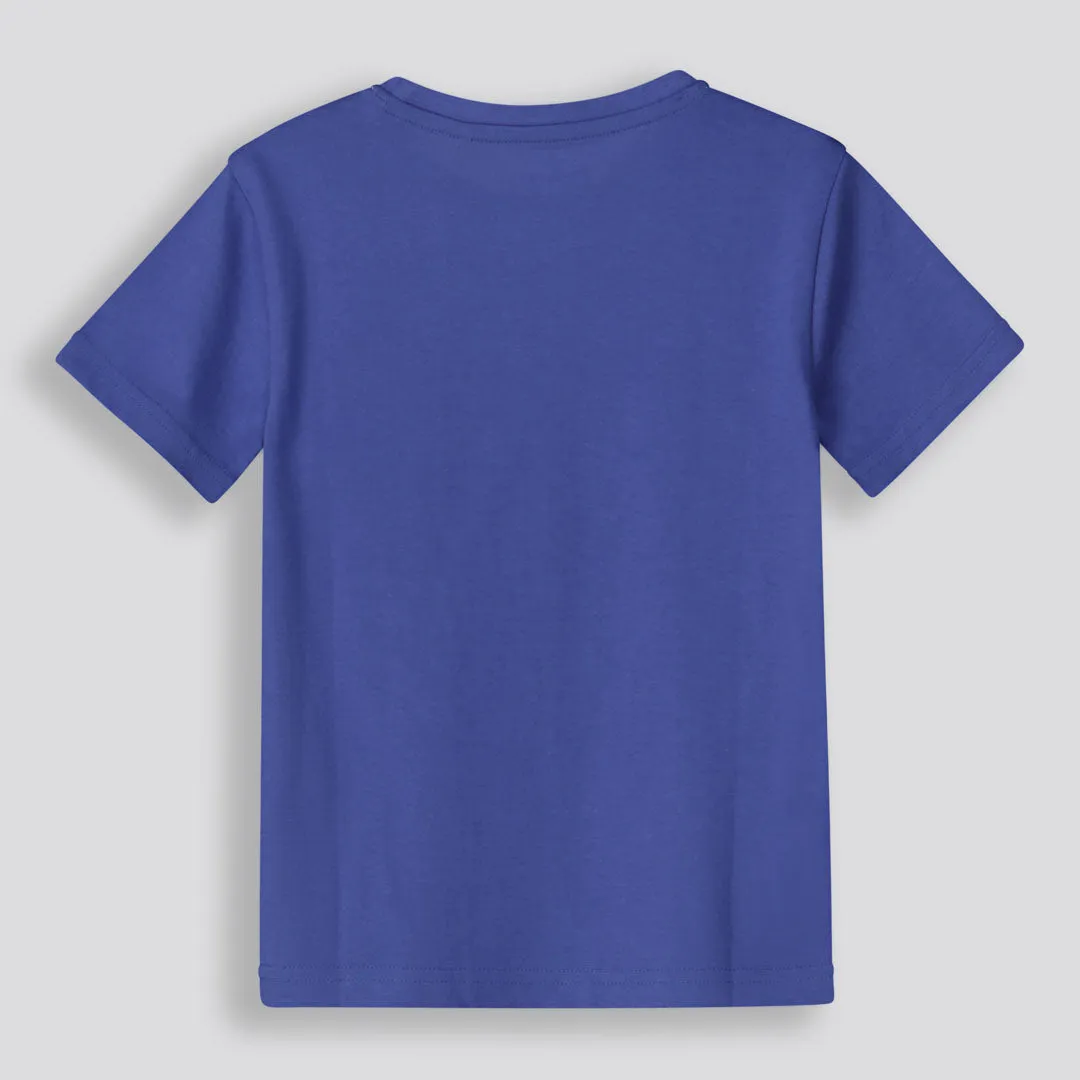 Boys Branded Tee _ 155746 _ Blue