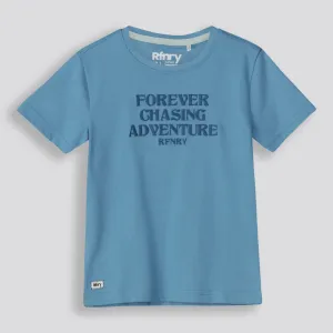 Boys Branded Tee _ 155750 _ Teal