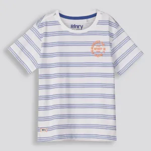 Boys Branded Tee _ 155769 _ Optic White