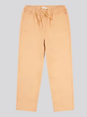 Boys Drawstring Waist Trouser in Tan