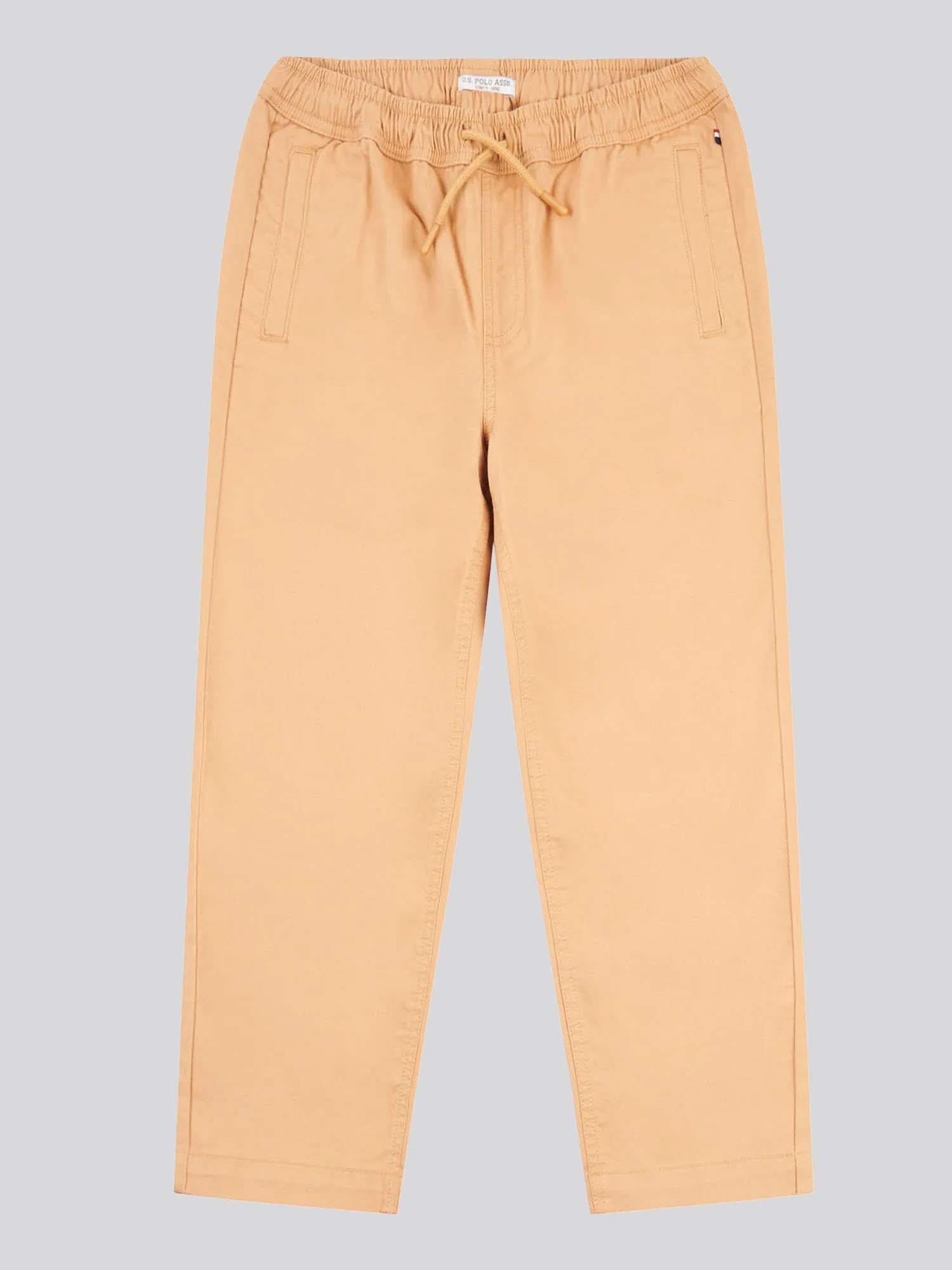 Boys Drawstring Waist Trouser in Tan