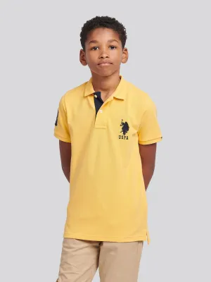 Boys Player 3 Polo Shirt in Sunset Gold