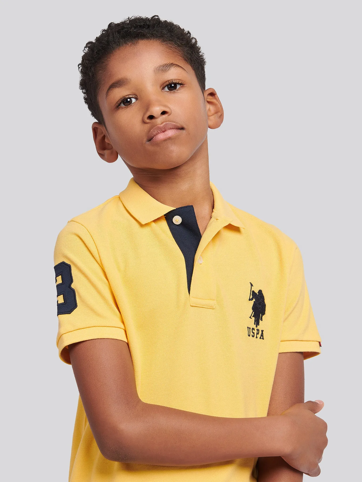 Boys Player 3 Polo Shirt in Sunset Gold