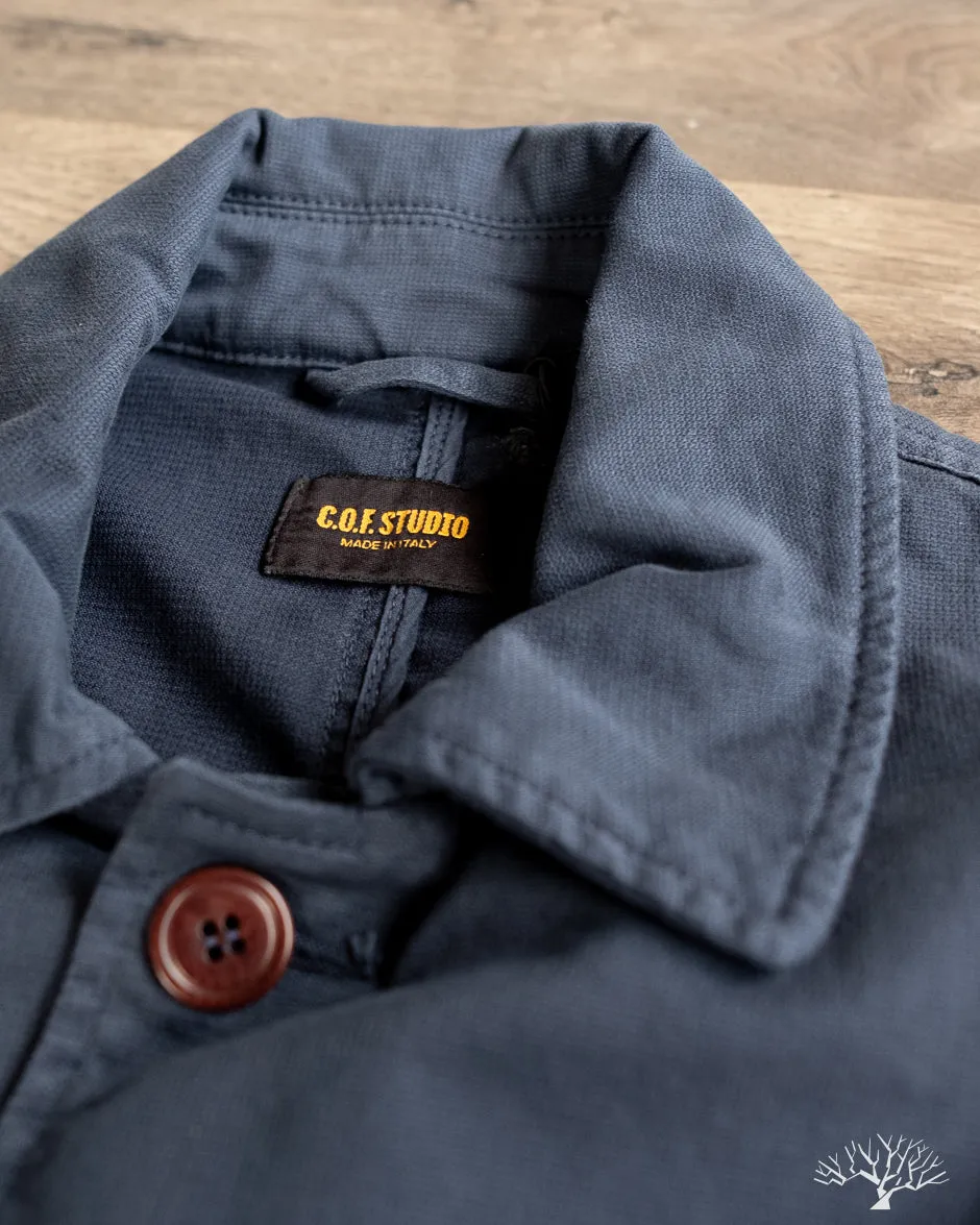 Brewer Jacket Cotton Structure - Navy