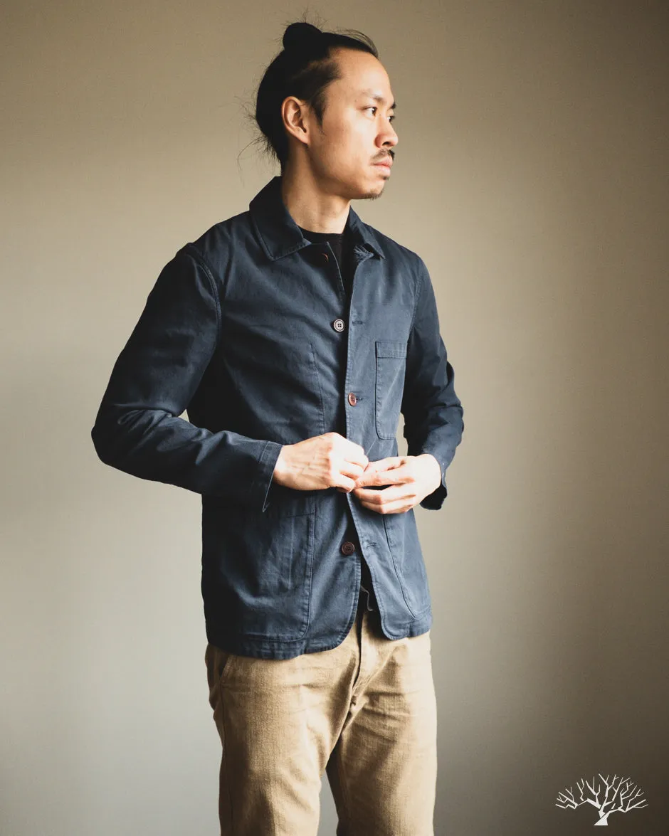 Brewer Jacket Cotton Structure - Navy