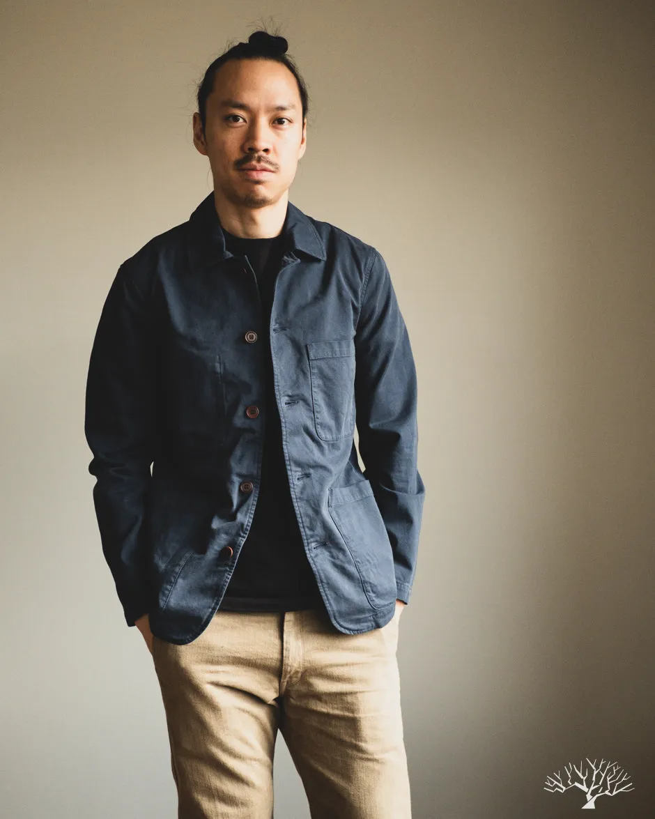 Brewer Jacket Cotton Structure - Navy