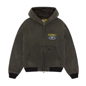 Broken Planet Hoodie 'Workwear Jacket' - Washed Soot Black