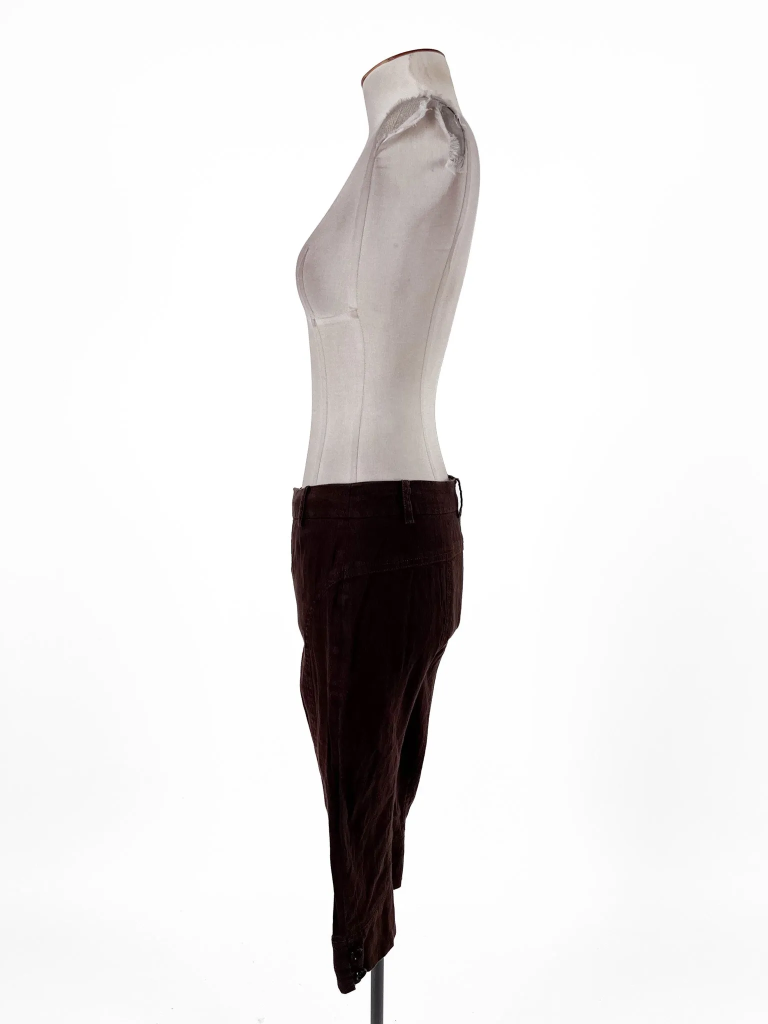 Cagliari Exchange | Brown Cropped Straight fit Pants | Size M
